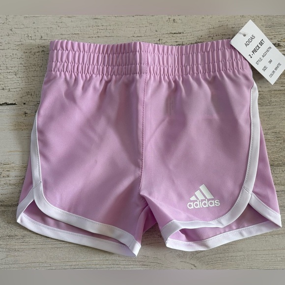 Adidas Girls 2 Piece Short Set - Picture 3 of 3